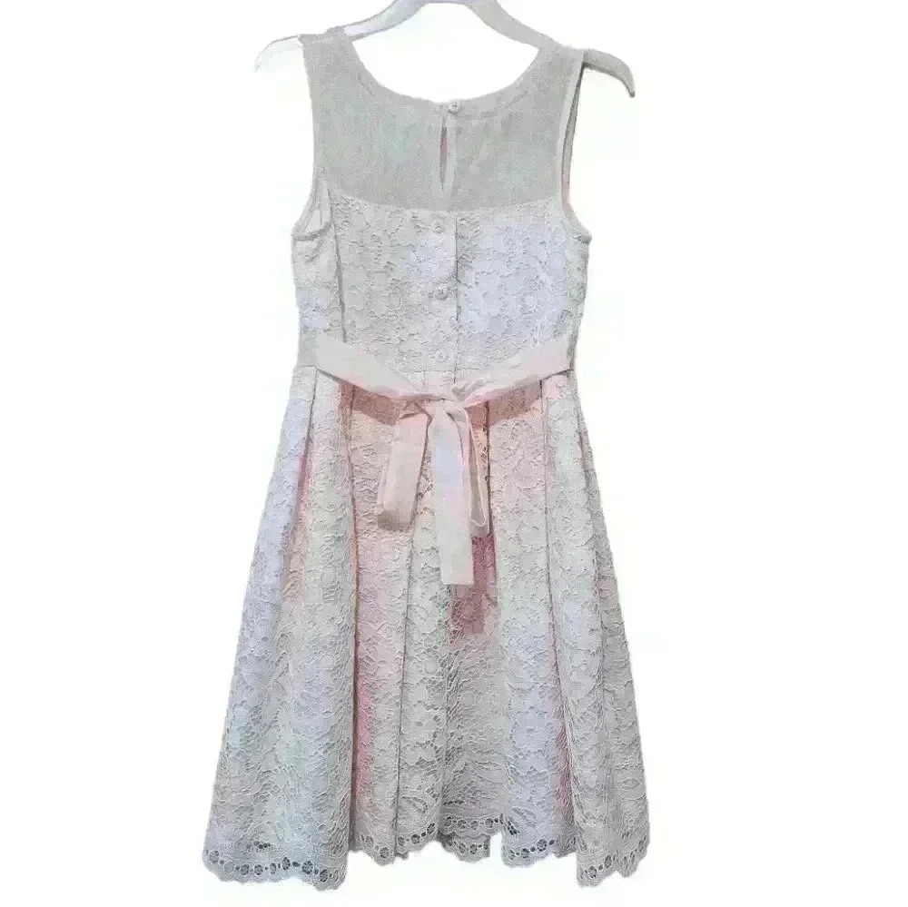 Sleeveless Lace Dress Flower Girl - Picture 3 of 4